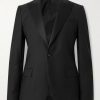 Satin-Trimmed Virgin Wool-Blend Tuxedo Jacket Satin-Trimmed Virgin Wool-Blend Tuxedo Jacket