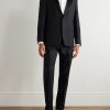 Satin-Trimmed Virgin Wool-Blend Tuxedo Jacket - OU Satin-Trimmed Virgin Wool-Blend Tuxedo Jacket - OU