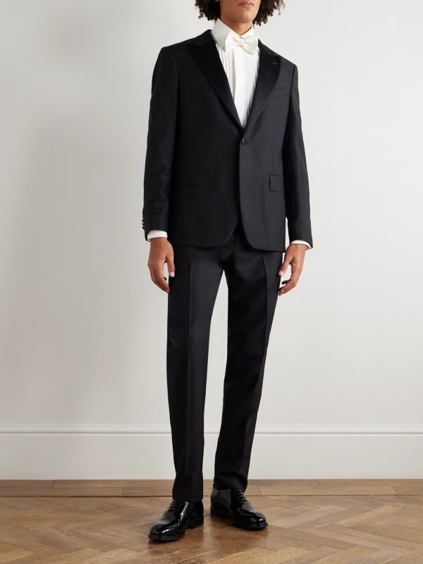 Satin-Trimmed Virgin Wool-Blend Tuxedo Jacket - OU Satin-Trimmed Virgin Wool-Blend Tuxedo Jacket - OU
