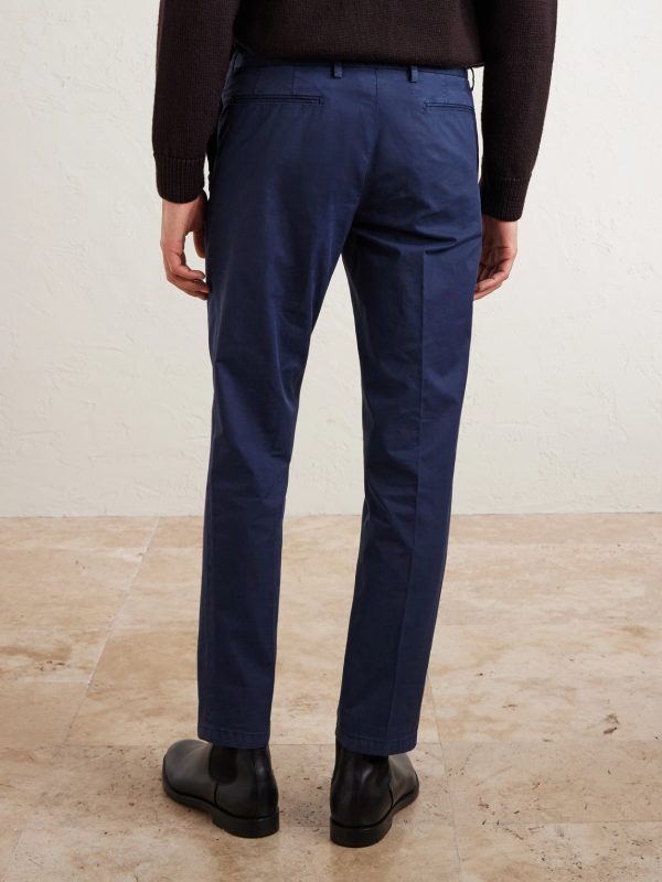 Tapered Cotton-Blend Trousers - BK Tapered Cotton-Blend Trousers - BK