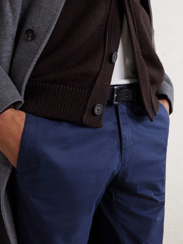Tapered Cotton-Blend Trousers - CU Tapered Cotton-Blend Trousers - CU