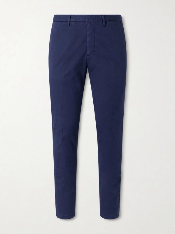 Tapered Cotton-Blend Trousers Tapered Cotton-Blend Trousers