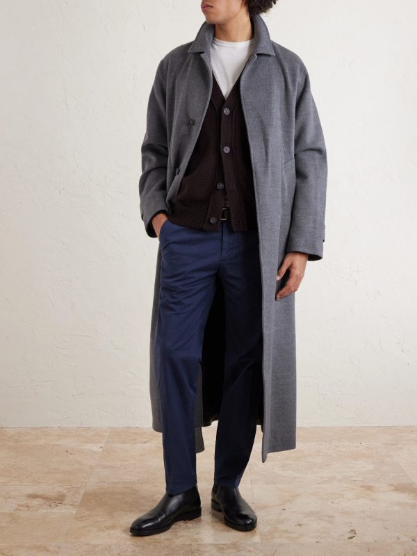 Tapered Cotton-Blend Trousers - OU Tapered Cotton-Blend Trousers - OU