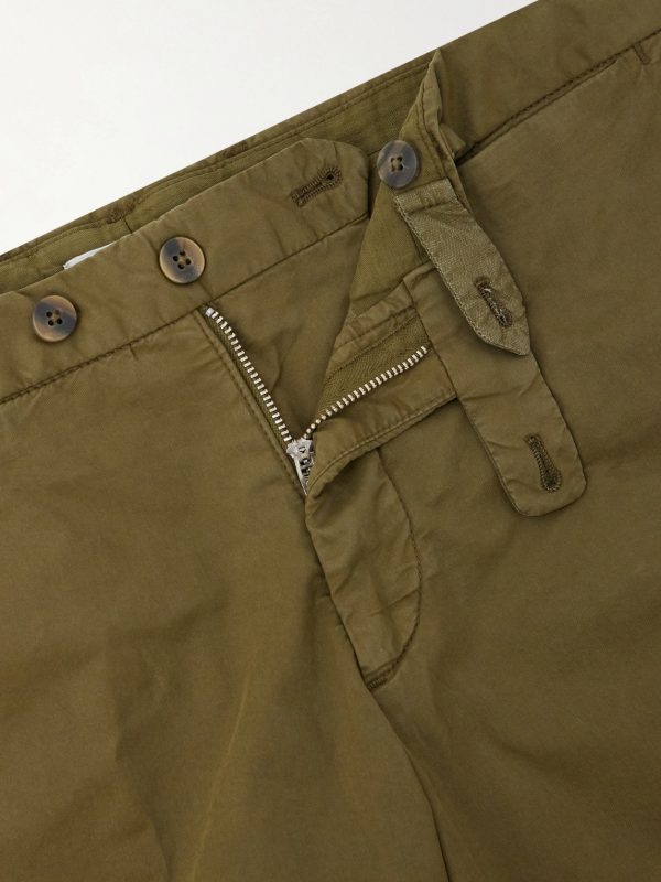 Straight-Leg Cotton-Blend Trousers - CU Straight-Leg Cotton-Blend Trousers - CU
