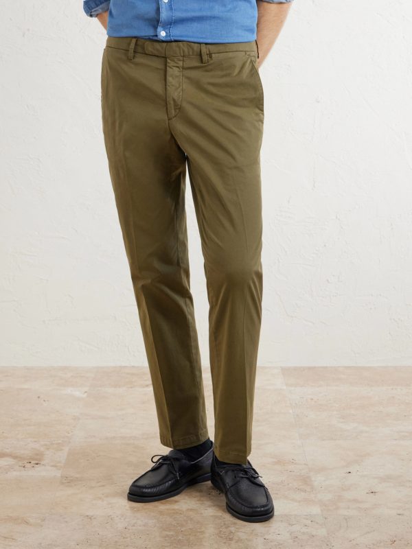 Straight-Leg Cotton-Blend Trousers - FR Straight-Leg Cotton-Blend Trousers - FR