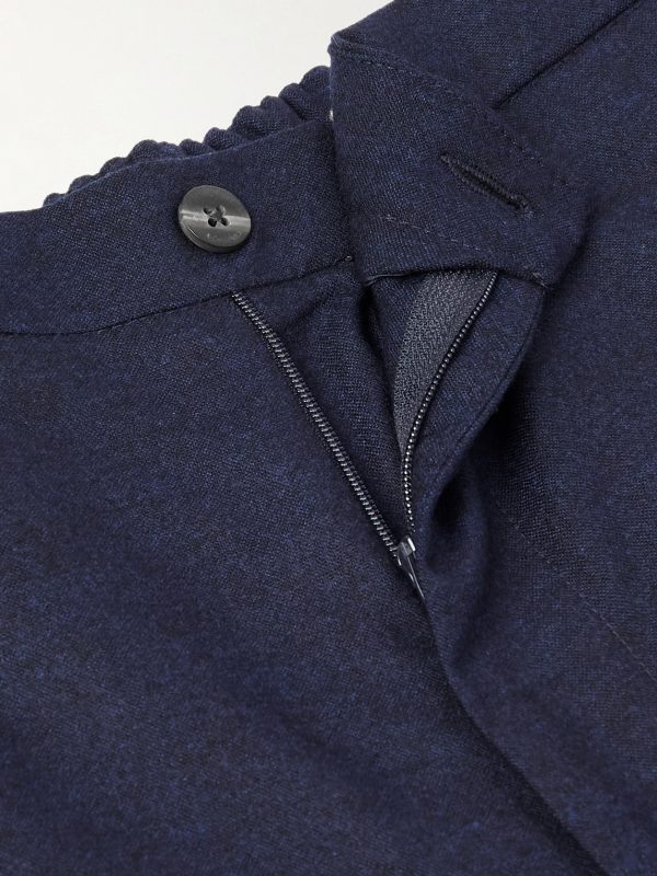 Straight-Leg Virgin Wool-Flannel Trousers - E1 Straight-Leg Virgin Wool-Flannel Trousers - E1