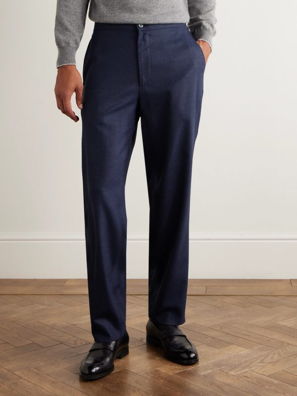 Straight-Leg Virgin Wool-Flannel Trousers - FR Straight-Leg Virgin Wool-Flannel Trousers - FR