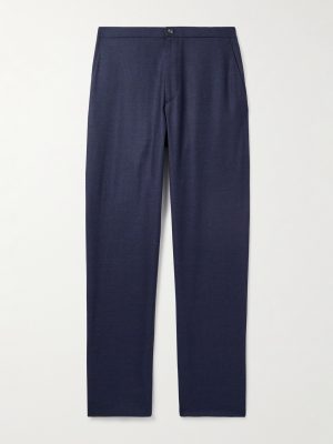 Straight-Leg Virgin Wool-Flannel Trousers