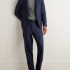 Straight-Leg Virgin Wool-Flannel Trousers - OU Straight-Leg Virgin Wool-Flannel Trousers - OU