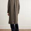 Loden Herringbone Wool-Blend Coat - BK