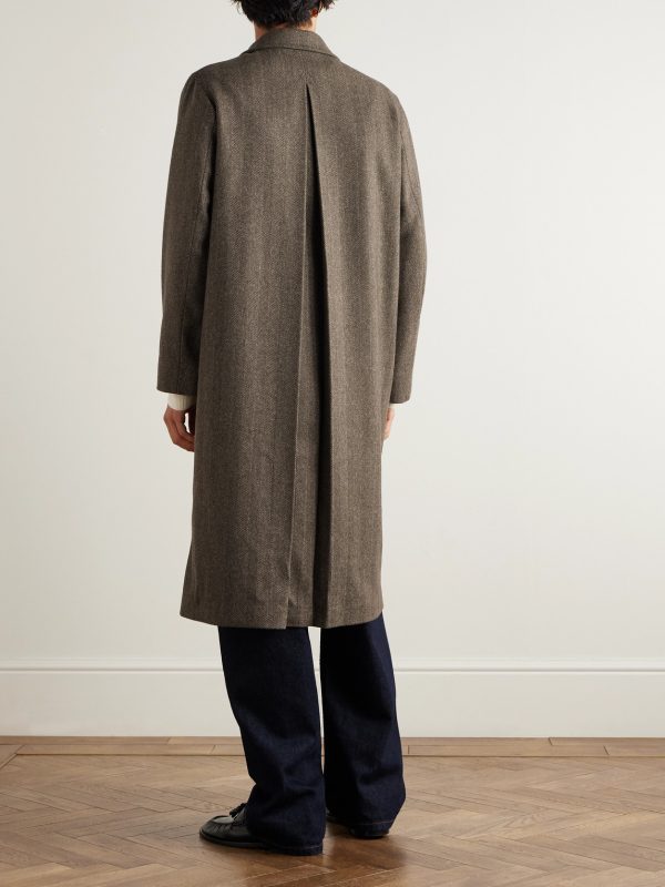 Loden Herringbone Wool-Blend Coat - BK