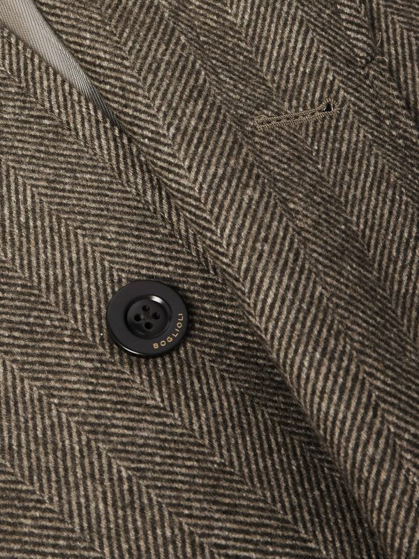 Loden Herringbone Wool-Blend Coat - CU