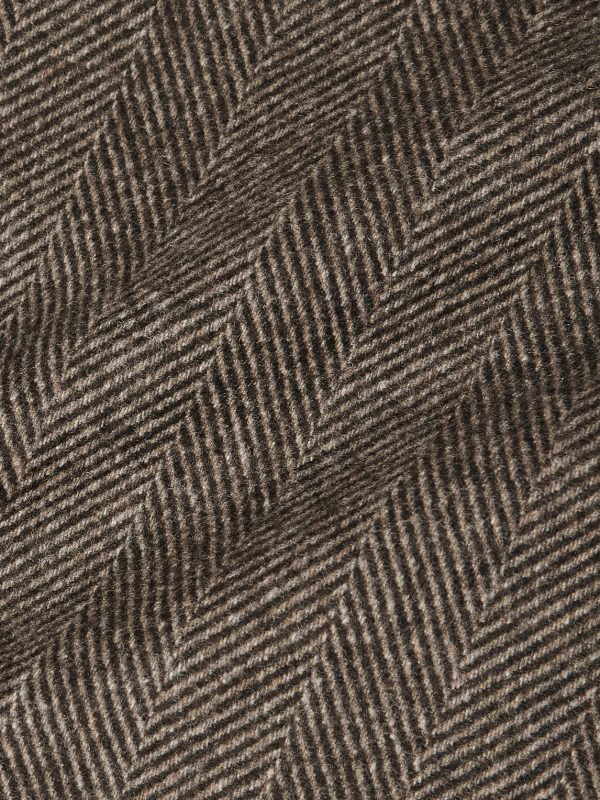 Loden Herringbone Wool-Blend Coat - E1