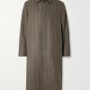 Loden Herringbone Wool-Blend Coat