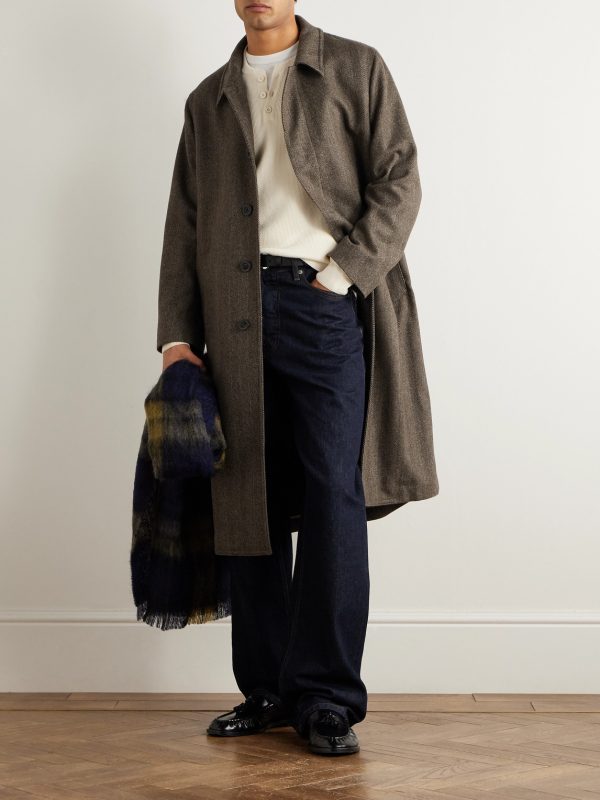 Loden Herringbone Wool-Blend Coat - OU