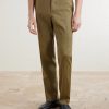 Wool and Linen-Blend Straight Leg Trousers - FR Wool and Linen-Blend Straight Leg Trousers - FR