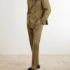 Wool and Linen-Blend Straight Leg Trousers - OU Wool and Linen-Blend Straight Leg Trousers - OU