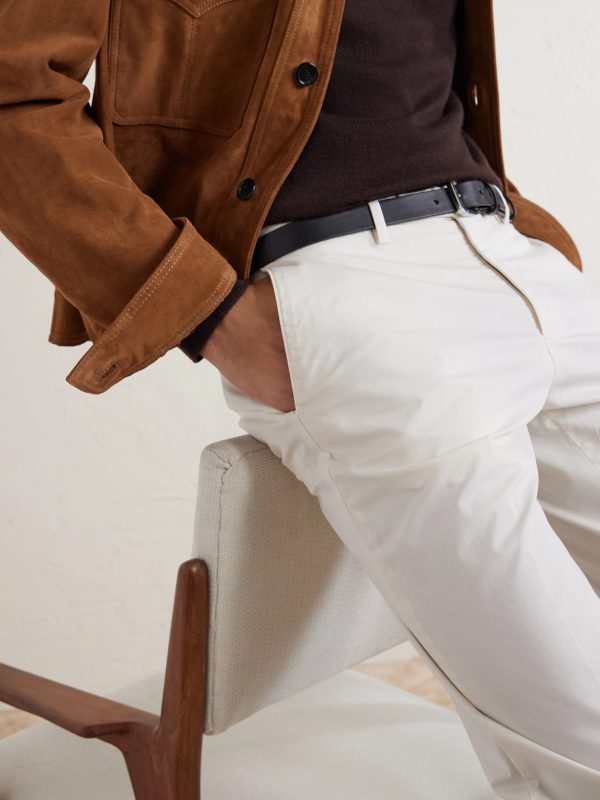 Tapered Cotton-Blend Trousers - CU