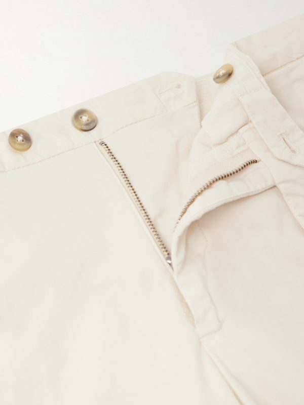 Tapered Cotton-Blend Trousers - E1
