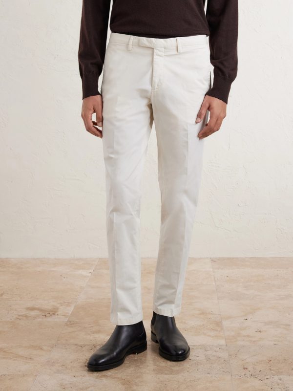 Tapered Cotton-Blend Trousers - FR