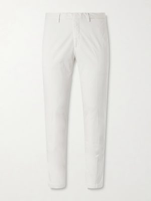 Tapered Cotton-Blend Trousers Tapered Cotton-Blend Trousers