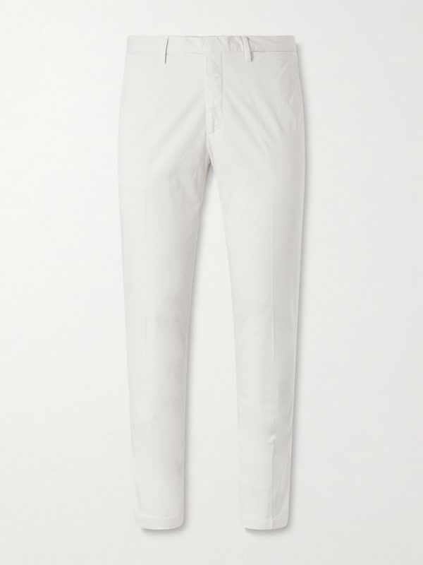 Tapered Cotton-Blend Trousers