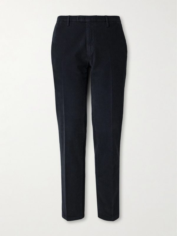 Straight-Leg Garment-Dyed Cotton-Blend Corduroy Trousers Straight-Leg Garment-Dyed Cotton-Blend Corduroy Trousers