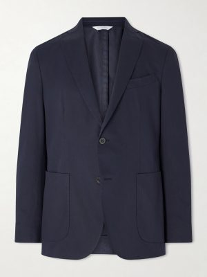 Lyocell and Cotton-Blend Twill Suit Jacket Lyocell and Cotton-Blend Twill Suit Jacket
