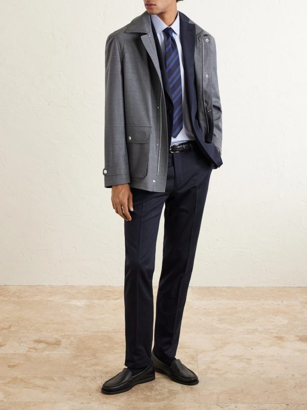 Lyocell and Cotton-Blend Twill Suit Jacket - OU