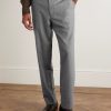 Straight-Leg Virgin Wool-Flannel Drawstring Trousers - FR