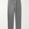 Straight-Leg Virgin Wool-Flannel Drawstring Trousers