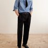 Pleated Cotton Trousers - OU Pleated Cotton Trousers - OU