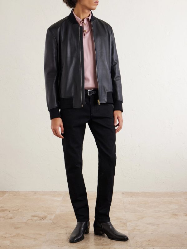 Slim-Fit Straight-Leg Logo-Appliquéd Jeans - OU Slim-Fit Straight-Leg Logo-Appliquéd Jeans - OU