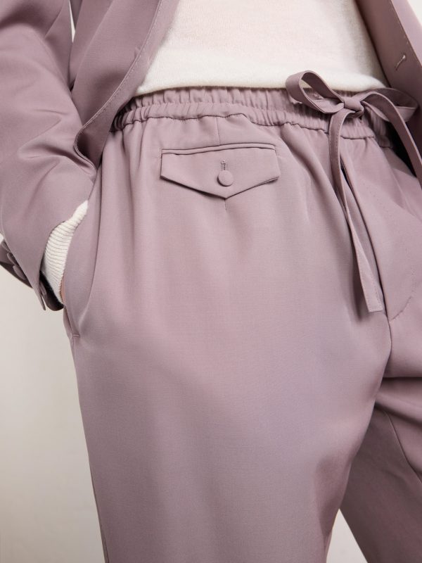 Straight-Leg Virgin Wool Drawstring Suit Trousers - CU Straight-Leg Virgin Wool Drawstring Suit Trousers - CU
