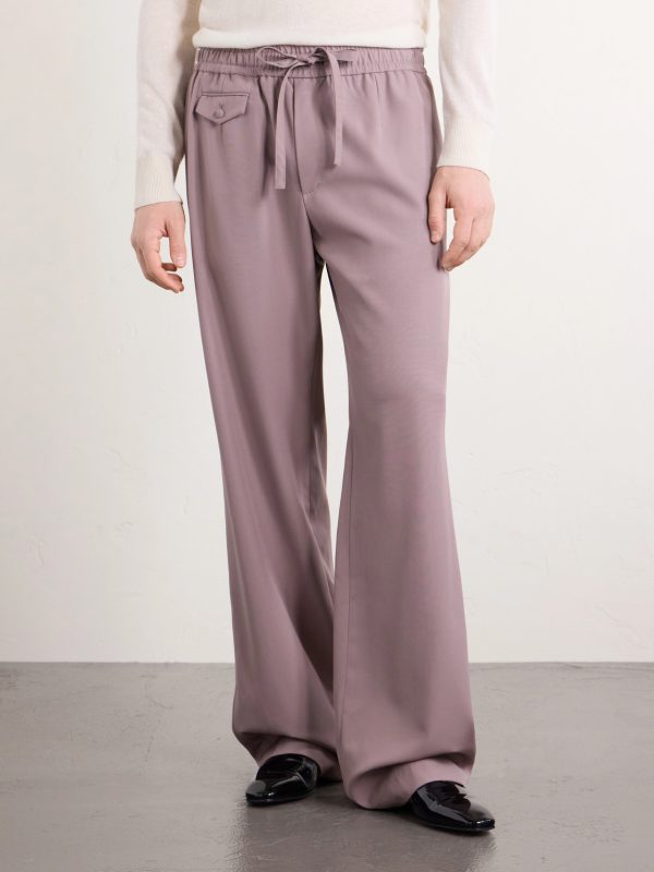 Straight-Leg Virgin Wool Drawstring Suit Trousers - FR Straight-Leg Virgin Wool Drawstring Suit Trousers - FR