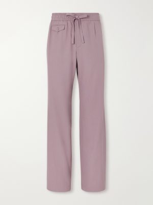 Straight-Leg Virgin Wool Drawstring Suit Trousers