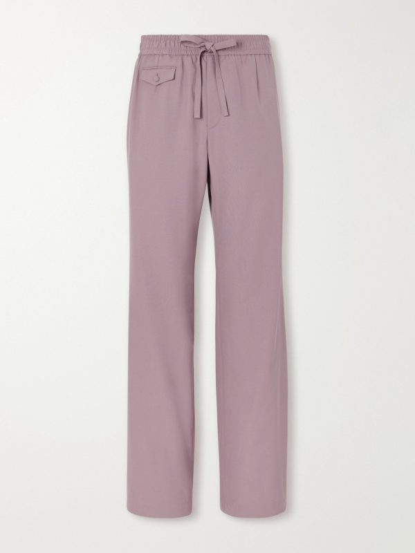 Straight-Leg Virgin Wool Drawstring Suit Trousers Straight-Leg Virgin Wool Drawstring Suit Trousers