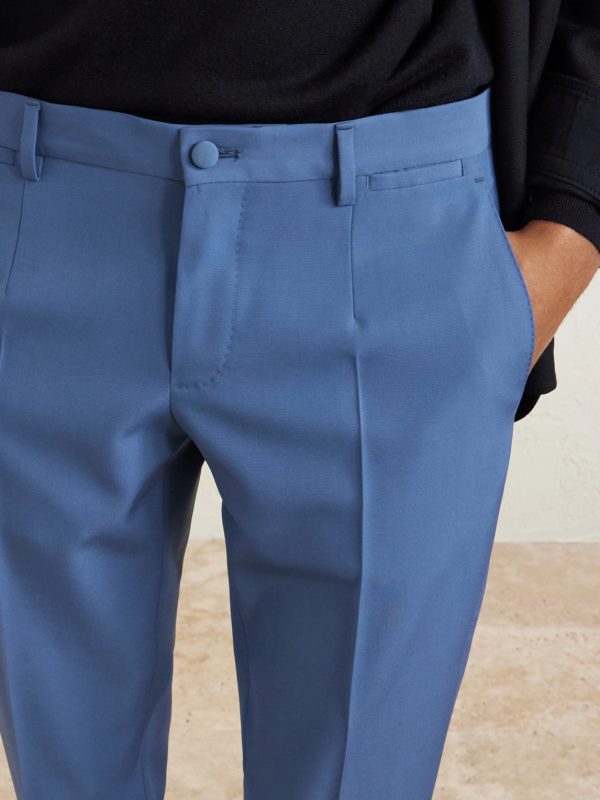 Slim-Fit Straight-Leg Wool Suit Trousers - CU Slim-Fit Straight-Leg Wool Suit Trousers - CU