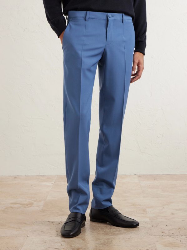 Slim-Fit Straight-Leg Wool Suit Trousers - FR Slim-Fit Straight-Leg Wool Suit Trousers - FR