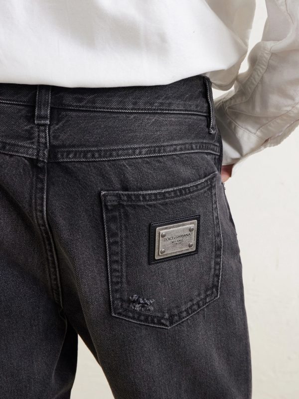 Straight-Leg Logo-Appliquéd Jeans - CU Straight-Leg Logo-Appliquéd Jeans - CU