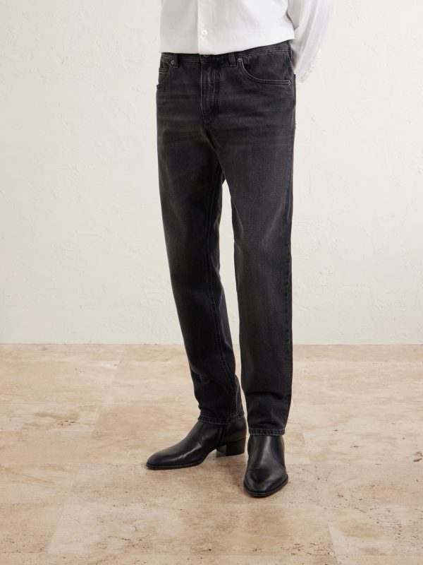 Straight-Leg Logo-Appliquéd Jeans - FR Straight-Leg Logo-Appliquéd Jeans - FR