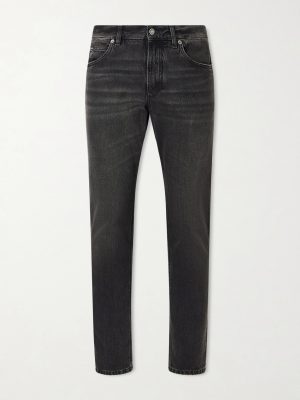 Straight-Leg Logo-Appliquéd Jeans Straight-Leg Logo-Appliquéd Jeans