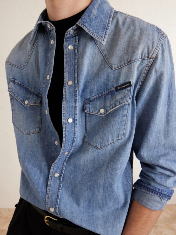 Distressed Cotton Shirt - CU Distressed Cotton Shirt - CU