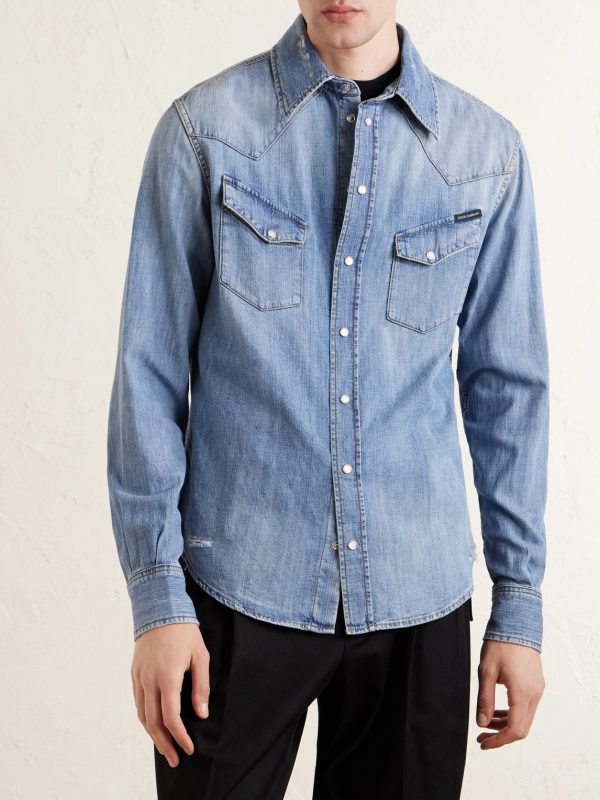 Distressed Cotton Shirt - FR Distressed Cotton Shirt - FR