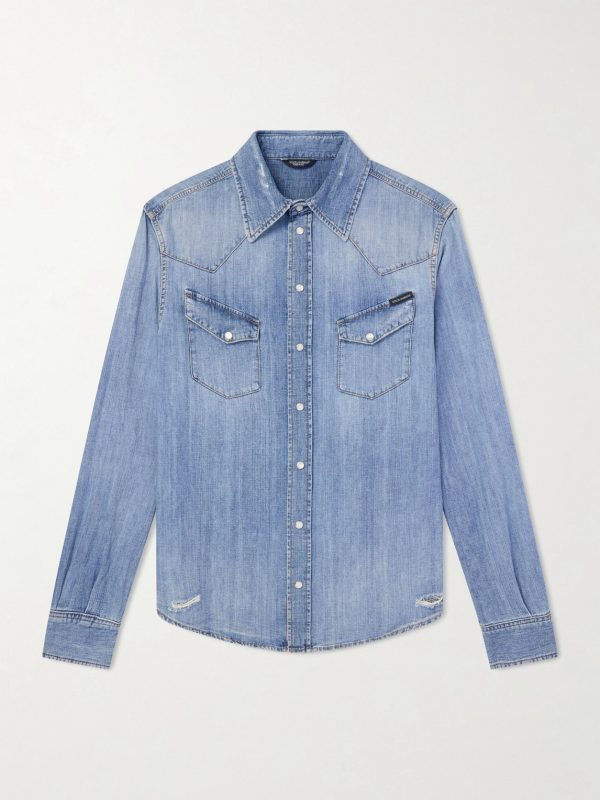 Distressed Cotton Shirt Distressed Cotton Shirt