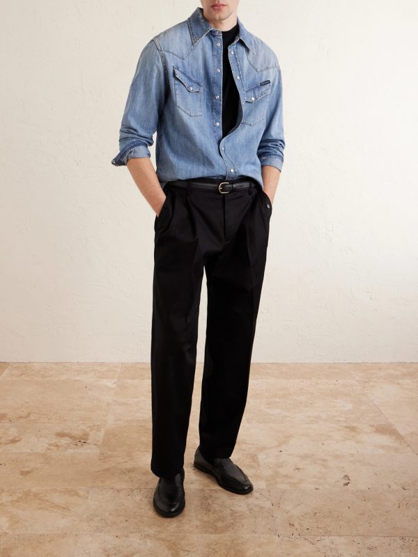 Distressed Cotton Shirt - OU Distressed Cotton Shirt - OU