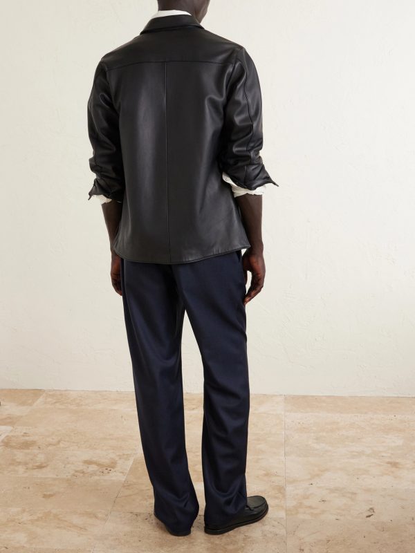 Straight-Leg Virgin Wool Drawstring Trousers - BK Straight-Leg Virgin Wool Drawstring Trousers - BK