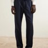 Straight-Leg Virgin Wool Drawstring Trousers - FR Straight-Leg Virgin Wool Drawstring Trousers - FR