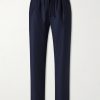 Straight-Leg Virgin Wool Drawstring Trousers Straight-Leg Virgin Wool Drawstring Trousers