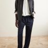 Straight-Leg Virgin Wool Drawstring Trousers - OU Straight-Leg Virgin Wool Drawstring Trousers - OU
